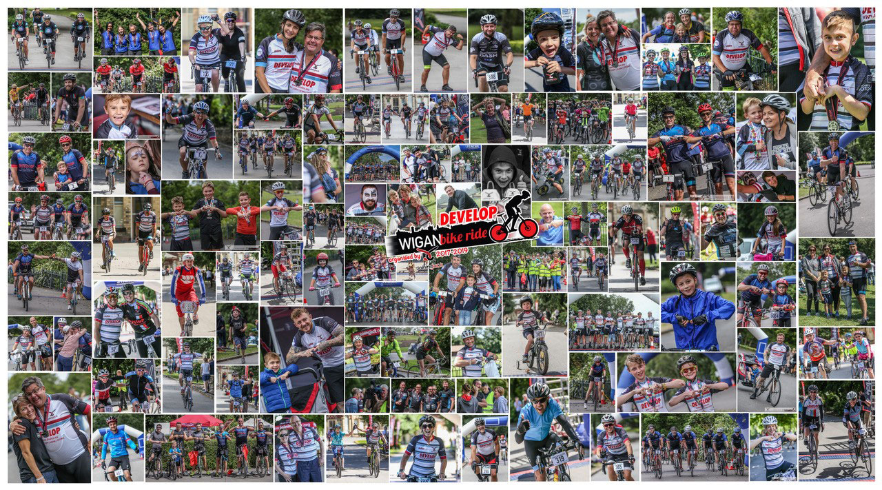 Joining Jack Wigan Bike Ride 2017 - 2019 montage by Michelle Charnock